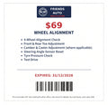 Wheel alignment Coupon