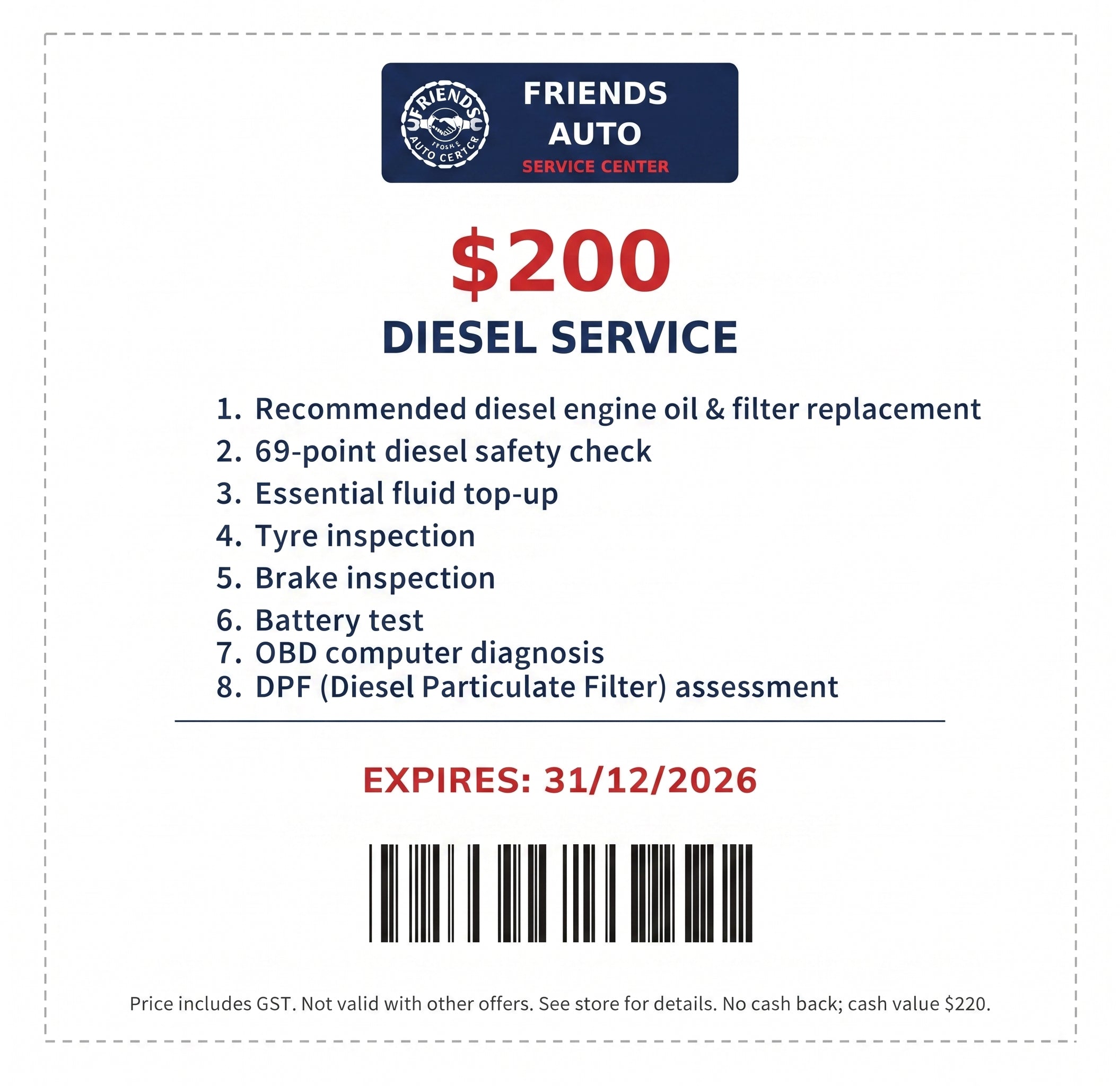 Diesel Service Coupon