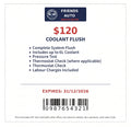 COOLANT FLUSH COUPON
